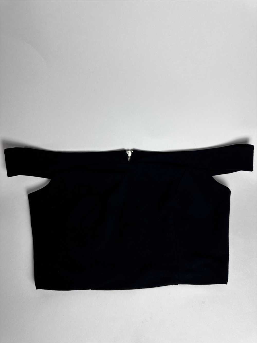 Forever New Black Off Shoulder Fitted Top Size US 6